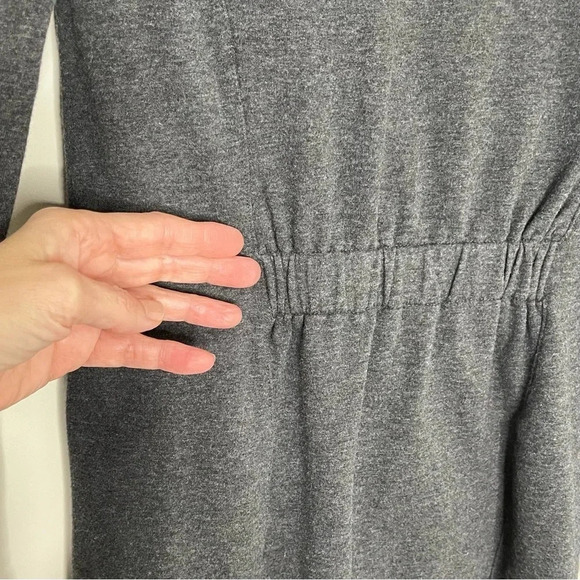 The North Face Asymmetrical Hooded Cinched back Sweater jacket yoga comfy - Picture 8 of 11